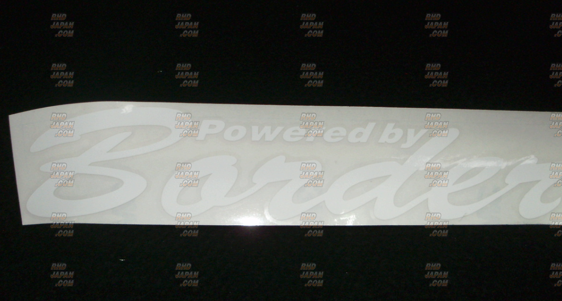 Border Racing Powered By Border Sticker - White - RHDJapan